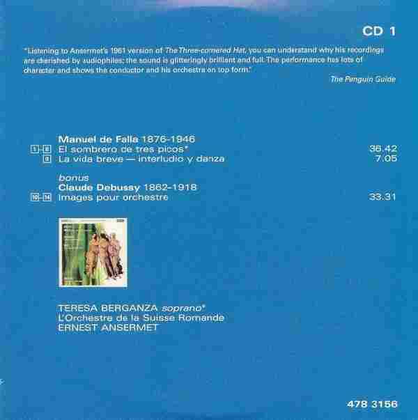 迪卡之声V.A.-.[The.DECCA.SOUND.CD01.TheThreeCorneredHat法雅三角帽](FLAC)