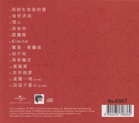 谭咏麟-我的生命我的爱[蜚声环球限量版](日本压碟)2022[低速原抓WAV+CUE]
