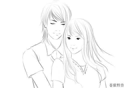 Photoshop鼠绘:漂亮的情侣卡通人物