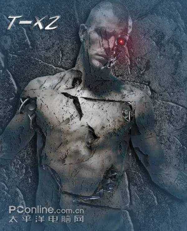 ps教程:贝克汉姆化身为终结者T-XBK