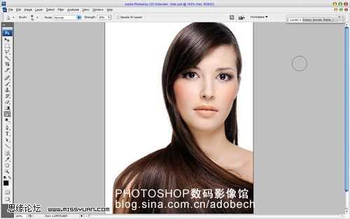 PhotoShop 为美女染出绚丽长发效果