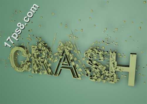 Cinema 4d和photoshop将联手打造出破碎的立体字效果教程系列(二)