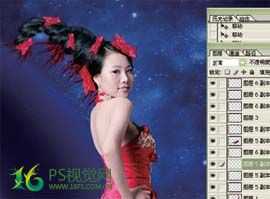 photoshop合成制作出唯美的中国风飘逸的美女图片