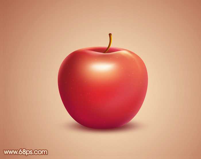 Photoshop设计制作出精致的水晶红苹果