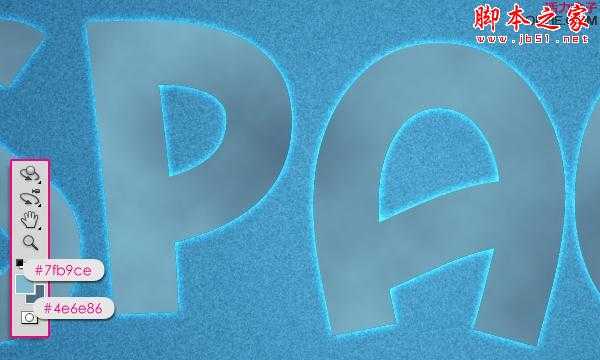 Photoshop设计制作蓝色晶莹卡通立体字