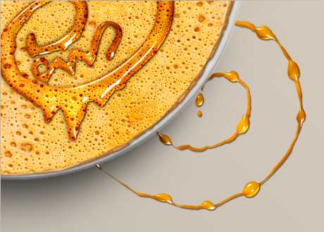 PS教你制作好吃的煎饼蜂蜜字体效果