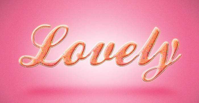 Photoshop制作粉色饼干艺术字教程