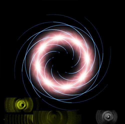 ps怎么是做螺旋光环效果?