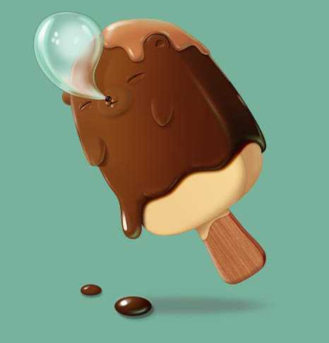 PS教程:绘制非常萌的冰淇淋形象物