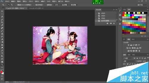 ps怎么给图片添加画布效果?