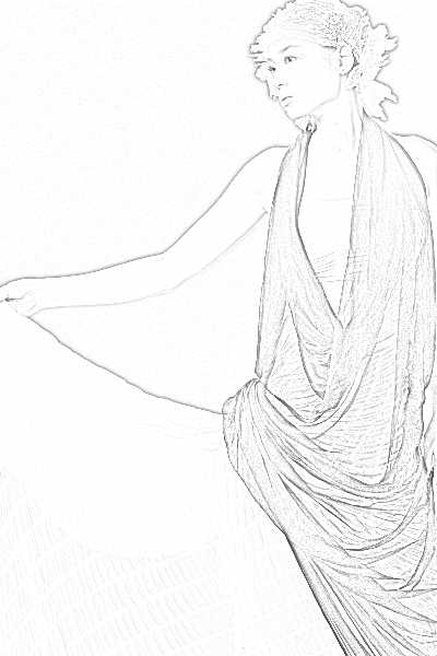 Photoshop将美女照片打造速写效果