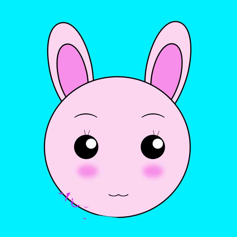 PS怎么鼠绘一个可爱的小白兔?