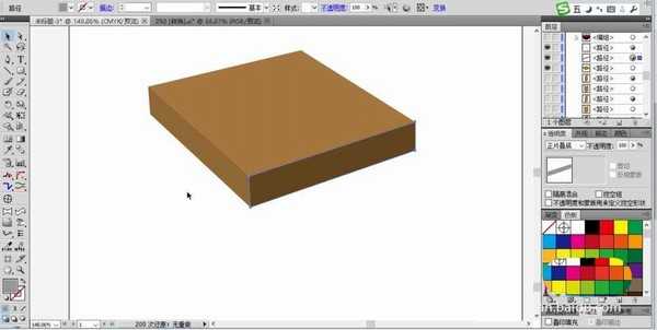 ai怎么设计2.5d小板凳素材?