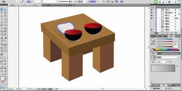 ai怎么设计2.5d小板凳素材?