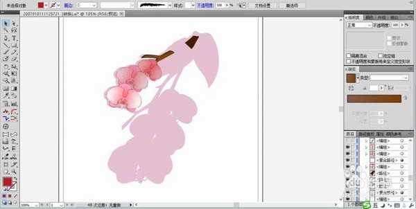 ai怎么绘制矢量的蝴蝶兰图片?