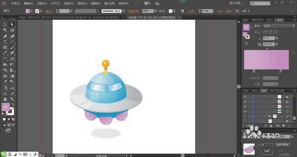 ai怎么设计小清新效果的飞船插画? ai画飞船的教程